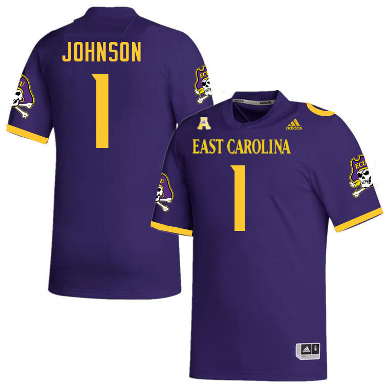 Jaylen Johnson ECU Jersey,East Carolina Pirates #1 Jaylen Johnson Jersey Youth College-Purple